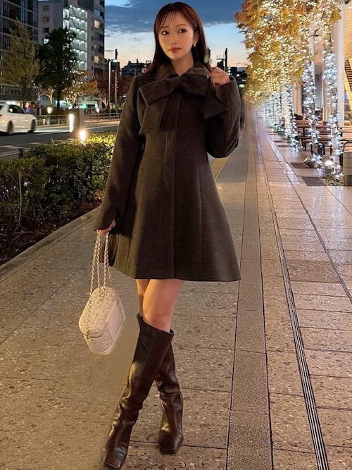 追加生産分】ビッグリボンミディコート（その他アウター）｜RESEXXY