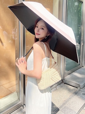 「アイテム（折りたたみ傘）」を使った、ERIKAさん（レディース・157cm）の夏コーディネート