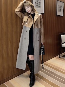 「RESEXXY（リゼクシー）のアイテム（その他アウター）」を使った、ERIKAさん（レディース・157cm）の冬コーディネート