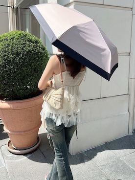 「アイテム（折りたたみ傘）」を使った、ERIKAさん（レディース・157cm）の夏コーディネート