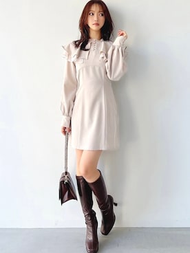 ERIKAさん（レディース・157cm）の冬コーディネート