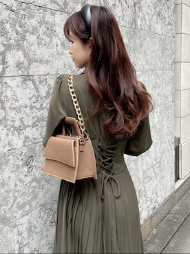 「RESEXXY（リゼクシー）のアイテム（その他ヘアアクセサリー）」を使った、ERIKAさん（レディース・157cm）の秋コーディネート