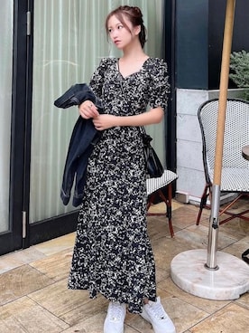 「RESEXXY（リゼクシー）のアイテム（デニムジャケット）」を使った、ERIKAさん（レディース・157cm）の夏コーディネート