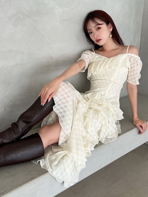 RESEXXY（リゼクシー） ワンピース ヘムラッフルアシメワンピース