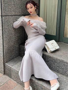 「RESEXXY（リゼクシー）のアイテム（ワンピース）」を使った、ERIKAさん（レディース・157cm）の秋コーディネート