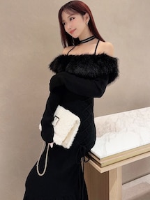 フェイクファートリムニットワンピース｜リゼクシー（RESEXXY）公式