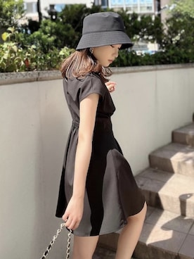 「RESEXXY（リゼクシー）のキルティングチェーンバッグ（ショルダーバッグ）」を使った、ERIKAさん（レディース・157cm）の夏コーディネート