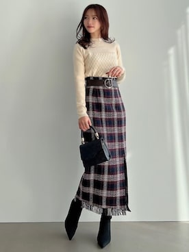 「RESEXXY（リゼクシー）のアイテム（その他シューズ）」を使った、ERIKAさん（レディース・157cm）の冬コーディネート