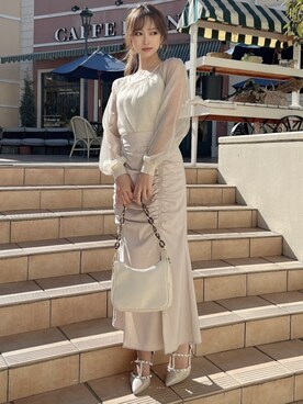 「RESEXXY（リゼクシー）のスタッズピンヒールパンプス（パンプス）」を使った、ERIKAさん（レディース・157cm）の春コーディネート