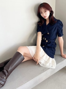 ヘムフリルテーラードミニワンピース｜リゼクシー（RESEXXY）公式通販