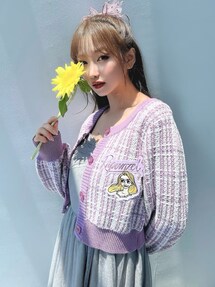 新品 塔の上のラプンツェル カーディガン ニット Disney 公式 ロング ディズニーコレクション】チェックニットカーディガン｜リゼクシー