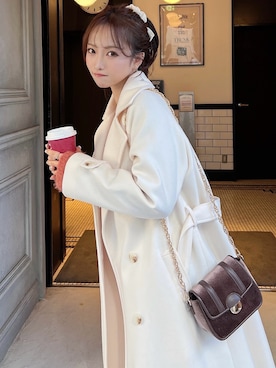 「RESEXXY（リゼクシー）のアイテム（その他アウター）」を使った、ERIKAさん（レディース・157cm）の冬コーディネート