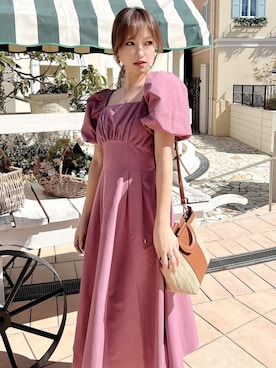 「RESEXXY（リゼクシー）のミックスマテリアルバッグ（ハンドバッグ）」を使った、ERIKAさん（レディース・157cm）の春コーディネート