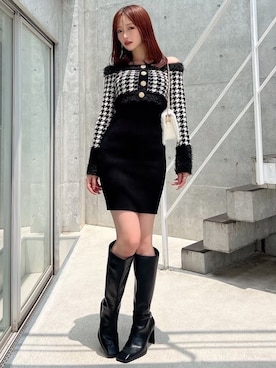 「RESEXXY（リゼクシー）のアイテム（ワンピース）」を使った、ERIKAさん（レディース・157cm）の秋コーディネート