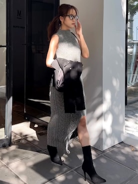 「RESEXXY（リゼクシー）のアイテム（その他シューズ）」を使った、ERIKAさん（レディース・157cm）の秋コーディネート