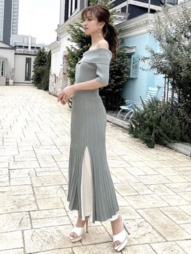 「RESEXXY（リゼクシー）のアイテム（ピアス（両耳用））」を使った、ERIKAさん（レディース・157cm）の春コーディネート