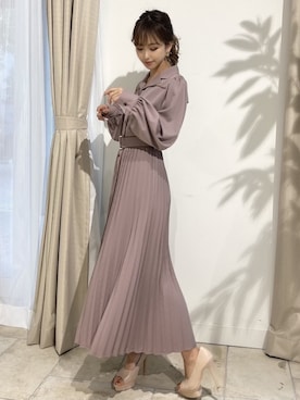 「アイテム（パンプス、ピンク系）」を使った、ERIKAさん（レディース・157cm）の冬コーディネート