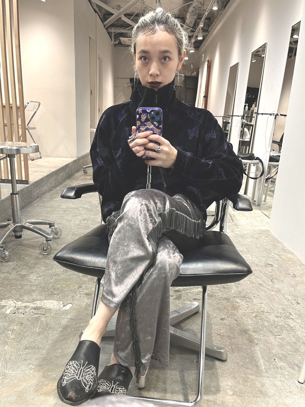 needles トラックパンツ ラメシルバー Needles トラックパンツ(シルバー)