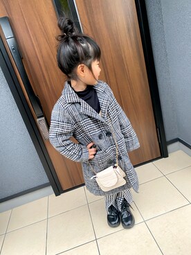 「おんなのこコーデ」｜「アイテム（ブーツ）」を使った、サスケさん（キッズ・100cm）の秋コーディネート