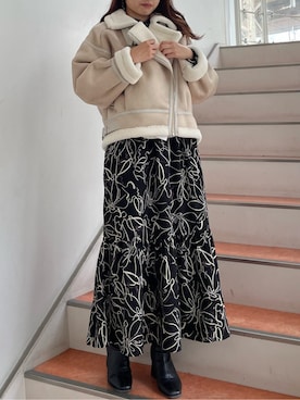 「ダズリン」｜「アイテム（ブルゾン）」を使った、mahoさん（レディース・155cm）の秋コーディネート