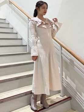 「155㎝コーデ」｜「アイテム（ワンピース/ドレス）」を使った、mahoさん（レディース・155cm）の秋コーディネート