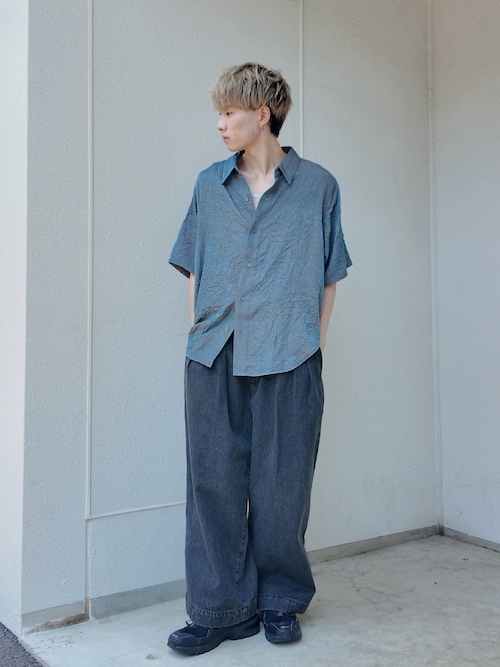 Various loose shirts -striped crepe- /バリアスルーズシャツ -楊柳-