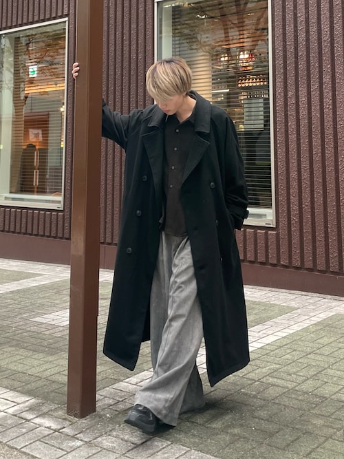 Casper John 神南店おつめさんのステンカラーコートを使った