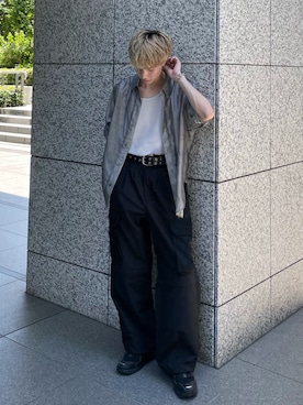 「アイテム（シャツ/ブラウス）」を使った、おつめさん（メンズ・169cm）の夏コーディネート