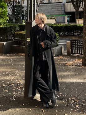 「アイテム（ステンカラーコート）」を使った、おつめさん（メンズ・169cm・20代）の秋コーディネート