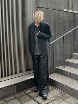 「CASPER JOHN（キャスパージョン）のアイテム（スラックス）」を使った、おつめさん（メンズ・169cm）の秋コーディネート