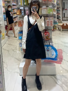 「ZARA（ザラ）のアイテム（ショルダーバッグ、ベージュ系）」を使った、quincyootddddさん（レディース・165cm）の秋コーディネート