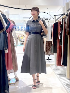 「アイテム（ワンピース）」を使った、andemiu_mizukiさん（レディース・170cm）の夏コーディネート