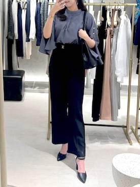 「Andemiu（アンデミュウ）のアイテム（パンツ）」を使った、andemiu_mizukiさん（レディース・170cm）の春コーディネート