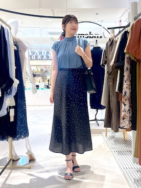 「アイテム（スカート）」を使った、andemiu_mizukiさん（レディース・170cm）の夏コーディネート