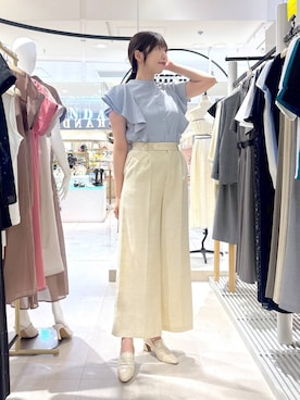 「アイテム（ローファー）」を使った、andemiu_mizukiさん（レディース・170cm）の夏コーディネート