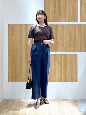 「Andemiu（アンデミュウ）のアイテム（パンツ）」を使った、andemiu_mizukiさん（レディース・170cm）の秋コーディネート