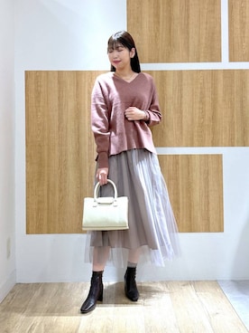 「Andemiu（アンデミュウ）のアイテム（ブーツ）」を使った、andemiu_mizukiさん（レディース・170cm）の秋コーディネート