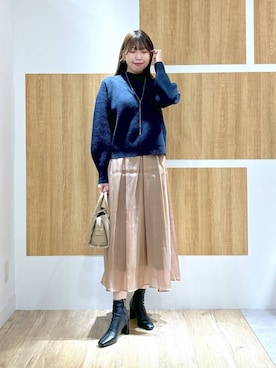 「Andemiu（アンデミュウ）のアイテム（バッグ）」を使った、andemiu_mizukiさん（レディース・170cm）の秋コーディネート