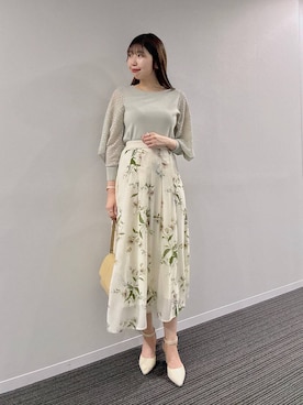 「Andemiu（アンデミュウ）のセパレートヒールパンプス290966（パンプス）」を使った、andemiu_mizukiさん（レディース・170cm）の冬コーディネート