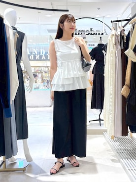 「アイテム（ボストンバッグ）」を使った、andemiu_mizukiさん（レディース・170cm）の夏コーディネート