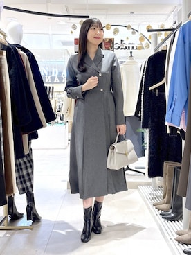 「アイテム（ワンピース/ドレス）」を使った、andemiu_mizukiさん（レディース・170cm）の冬コーディネート