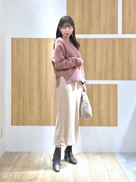 「Andemiu（アンデミュウ）のアイテム（ブーツ）」を使った、andemiu_mizukiさん（レディース・170cm）の秋コーディネート