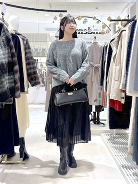 「アイテム（ハンドバッグ）」を使った、andemiu_mizukiさん（レディース・170cm）の冬コーディネート