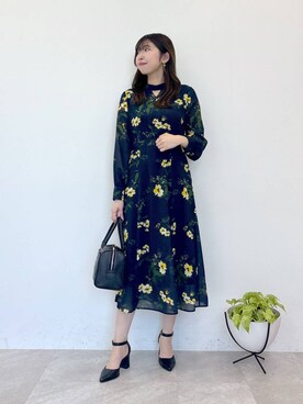 「Andemiu（アンデミュウ）のセパレートヒールパンプス290966（パンプス）」を使った、andemiu_mizukiさん（レディース・170cm）の冬コーディネート