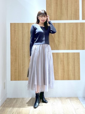 「Andemiu（アンデミュウ）のアイテム（ブーツ）」を使った、andemiu_mizukiさん（レディース・170cm）の秋コーディネート
