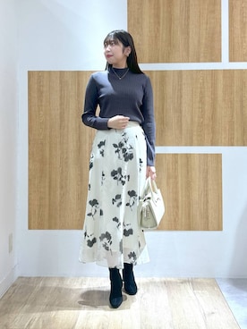 「Andemiu（アンデミュウ）のアイテム（ブーツ）」を使った、andemiu_mizukiさん（レディース・170cm）の秋コーディネート
