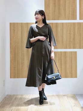 「Andemiu（アンデミュウ）のアイテム（バッグ）」を使った、andemiu_mizukiさん（レディース・170cm）の秋コーディネート