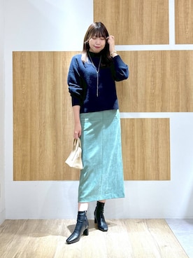 「Andemiu（アンデミュウ）のアイテム（ブーツ）」を使った、andemiu_mizukiさん（レディース・170cm）の秋コーディネート