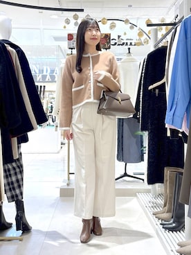 「アイテム（ハンドバッグ）」を使った、andemiu_mizukiさん（レディース・170cm）の冬コーディネート