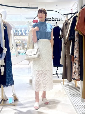 「アイテム（ハンドバッグ）」を使った、andemiu_mizukiさん（レディース・170cm）の夏コーディネート